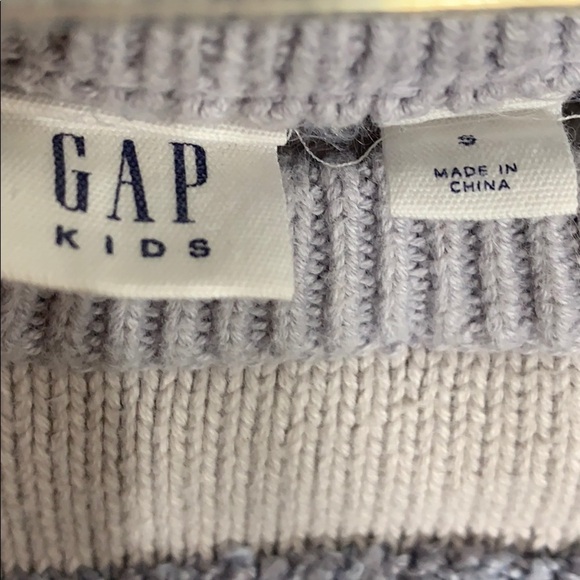 GAP Kids lavender stripe textured cozy pullover sweater small kids - Picture 3 of 7